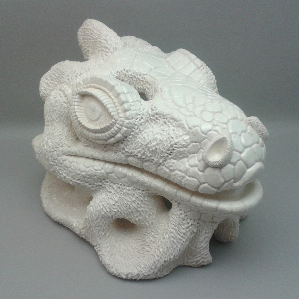 green iguana sculpture